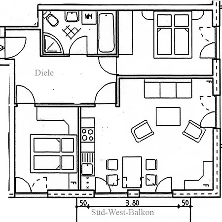 Daire Meerestraum Comfortable Sellin (Rugen)
